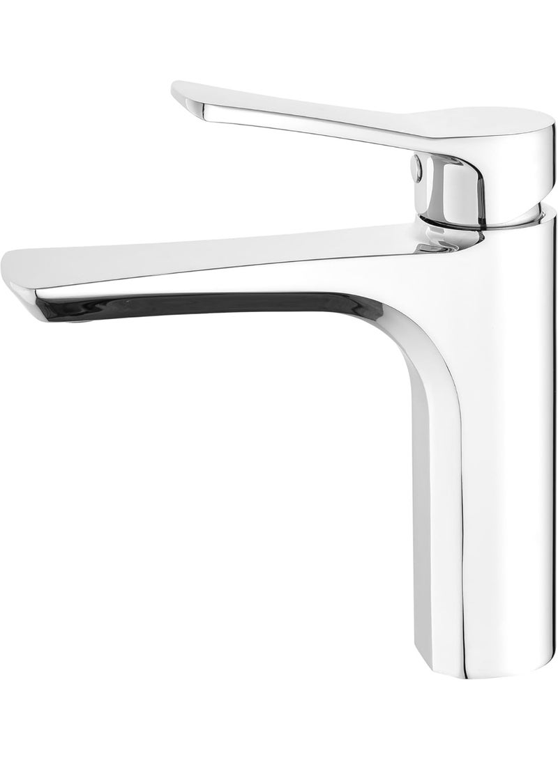 واي دي صنبور حوض حمام عصري بمقبض واحد، صنبور خلاط حوض طويل، يُثبت على سطح الحوض، يتميز بتدفق مياه سلس، سهل التركيب. - Image 1